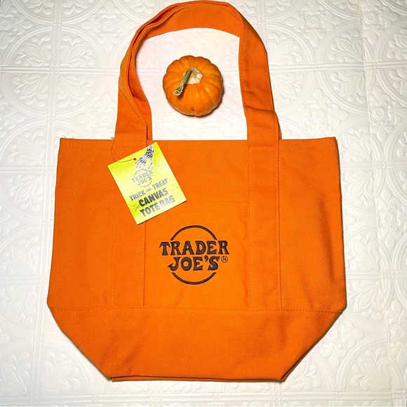 Trader Joe's Halloween Mini Totes Set of 4 - Black, Purple,Orange,Multicolor - Picture 3 of 7